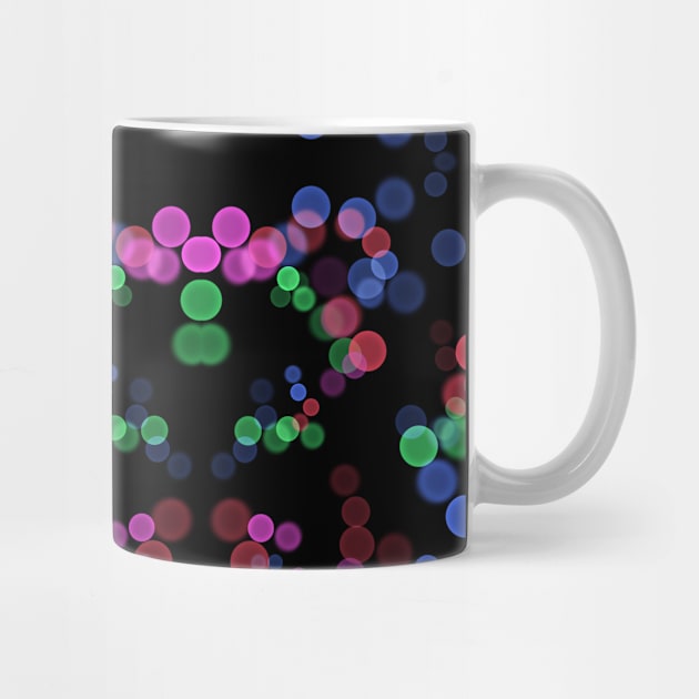 Bright colorful Blue Orange Green Pink Bubbles Bokeh effect Abstract pattern by galaxieartshop